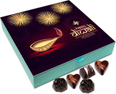 

Chocholik Diwali Gift Box - May Your Life Becomes Amazing From This Diwali Chocolate Box - 9pc Truffles(108 g)