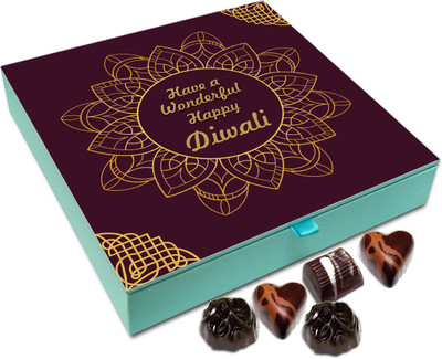 

Chocholik Diwali Sweets - Have A Cheerful And Wonderful Diwali Chocolate Box - 9pc Truffles(108 g)