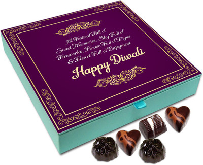 

Chocholik Diwali Sweets - Diwali A Festival Full Of Sweets And Fireworks Chocolate Box - 9pc Truffles(108 g)