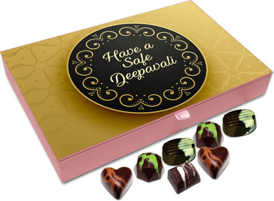 

Chocholik Diwali Sweets - Have A Safe Deepawali Chocolate Box - 12pc Truffles(144 g)