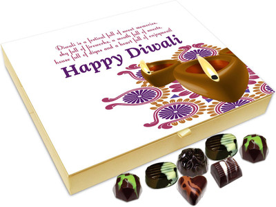 

Chocholik Diwali Gift Box - Have A Diwali Full Of Enjoyment Chocolate Box - 20pc Truffles(240 g)
