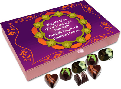 

Chocholik Diwali Sweets - May The Diwali Light Help You Progress Chocolate Box - 12pc Truffles(144 g)