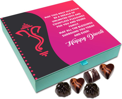 

Chocholik Diwali Sweets - May The Holy Occasion Of Diwali Be Herald Of Unlimited Joy Chocolate Box - 9pc Truffles(108 g)