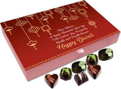 

Chocholik Diwali Sweets - May Million Diwali Illuminate Your Life Chocolate Box - 12pc Truffles(144 g)