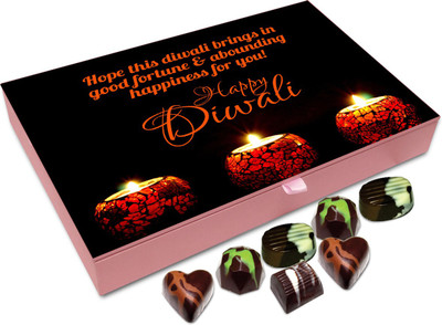 

Chocholik Diwali Gift Box - Hope This Diwali Brings Lots OF Fortune And Wealth Chocolate Box - 12pc Truffles(144 g)