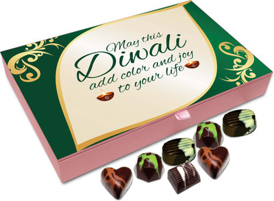 

Chocholik Diwali Gift - May This Diwali Add Color And Joy To Your Life Chocolate Box - 12pc Truffles(144 g)