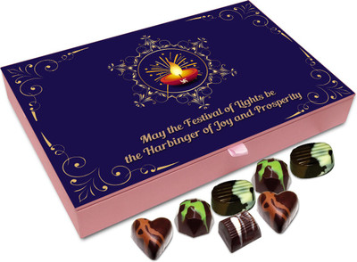 

Chocholik Diwali Sweets - May Diwali Festival Be Harbinger Of Joy And Prosperity Chocolate Box - 12pc Truffles(144 g)
