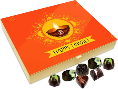 

Chocholik Diwali Gift - Happy Diwali To All My Special Friends Chocolate Box - 20pc Truffles(240 g)