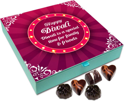 

Chocholik Diwali Gift - Diwali Is A Very Special Time To Spend With Family And Friends Chocolate Box - 9pc Truffles(108 g)