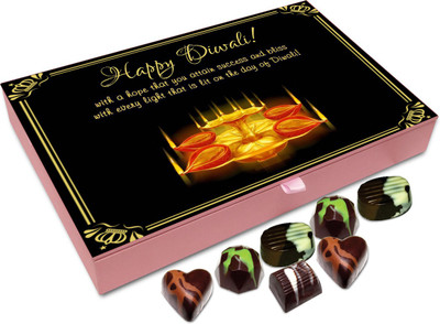 

Chocholik Diwali Gift Box - Hope You Attain Amazing Success This Diwali Chocolate Box - 12pc Truffles(144 g)