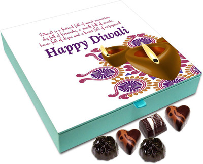 

Chocholik Diwali Gift Box - Have A Diwali Full Of Enjoyment Chocolate Box - 9pc Truffles(108 g)