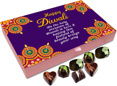 

Chocholik Diwali Sweets - May This Beautiful Festival Of Diwali Bring Lots Of Success Chocolate Box - 12pc Truffles(144 g)