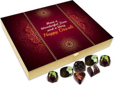 

Chocholik Diwali Sweets - Have A Wonderful Time And A Very Happy Diwali Chocolate Box - 20pc Truffles(240 g)