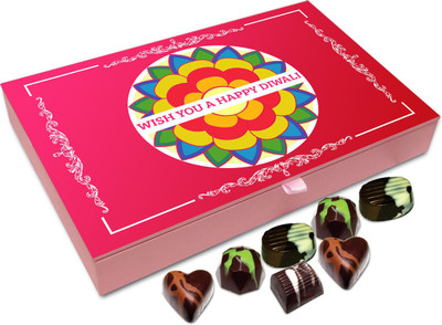 

Chocholik Diwali Gift - Wishing You A Very Safe And Sparkling Diwali Chocolate Box - 12pc Truffles(144 g)