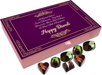 

Chocholik Diwali Sweets - Diwali A Festival Full Of Sweets And Fireworks Chocolate Box - 12pc Truffles(144 g)