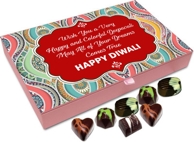 

Chocholik Diwali Sweets - Wish You A Very Happy And Successful Deepawali Chocolate Box - 12pc Truffles(144 g)