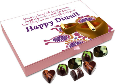 

Chocholik Diwali Gift Box - Have A Diwali Full Of Enjoyment Chocolate Box - 12pc Truffles(144 g)