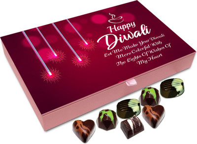 

Chocholik Diwali Sweets - Diwali Wishes From My Heart Chocolate Box - 12pc Truffles(144 g)
