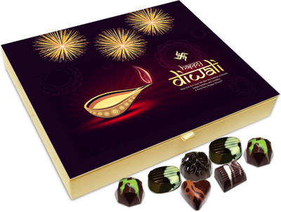 

Chocholik Diwali Gift Box - May Your Life Becomes Amazing From This Diwali Chocolate Box - 20pc Truffles(240 g)