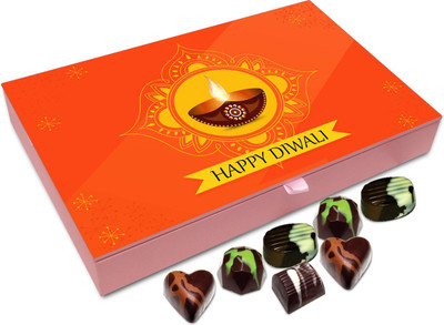 

Chocholik Diwali Gift - Happy Diwali To All My Special Friends Chocolate Box - 12pc Truffles(144 g)
