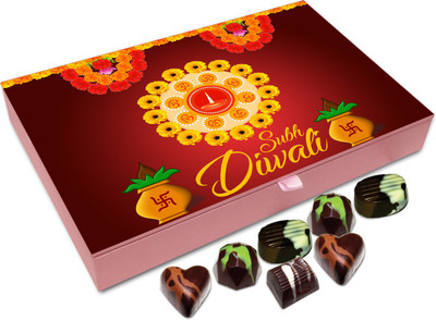 

Chocholik Diwali Sweets - Have A Very Special And Calm Diwali Chocolate Box - 12pc Truffles(144 g)