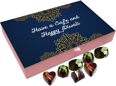 

Chocholik Diwali Sweets - Have A Safe And Beautiful Diwali Chocolate Box - 12pc Truffles(144 g)