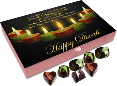 

Chocholik Diwali Gift Box - Wishing You Lots Of Amusement And Fun This Diwali Chocolate Box - 12pc Truffles(144 g)