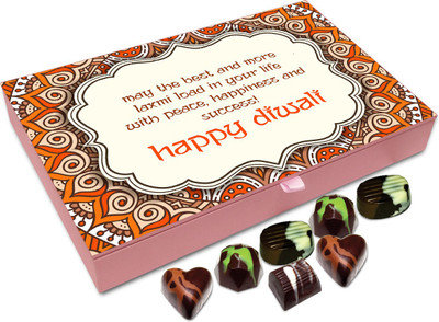 

Chocholik Diwali Sweets - May More Happiness Load Into Your Life This Diwali Chocolate Box - 12pc Truffles(144 g)