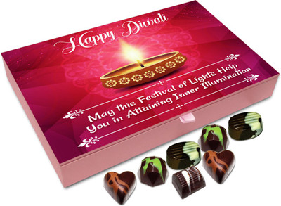 

Chocholik Diwali Gift - May This Deepawali Helps You Attain Self Illumination Chocolate Box - 12pc Truffles(144 g)