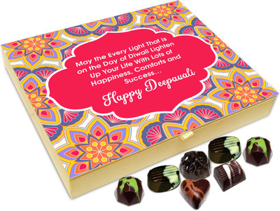 

Chocholik Diwali Sweets - May Every Diwali Light Lighten Up Your Life Chocolate Box - 20pc Truffles(240 g)