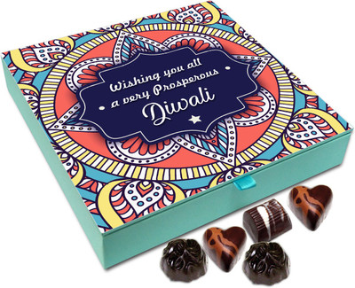 

Chocholik Diwali Sweets - Wishing You A Very Sweet And Prosperous Diwali Chocolate Box - 9pc Truffles(108 g)