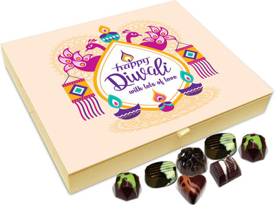 

Chocholik Diwali Gift - Happy Diwali To You With Lots Of Love Chocolate Box - 20pc Truffles(240 g)