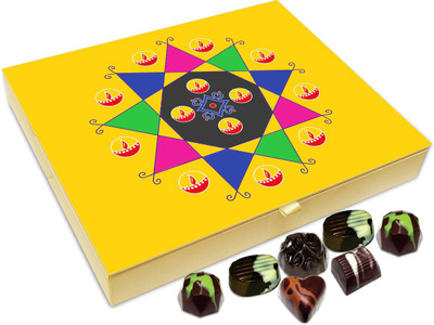 

Chocholik Diwali Gift - Have A Diwali Full OF Sweets And Crackers Chocolate Box - 20pc Truffles(240 g)