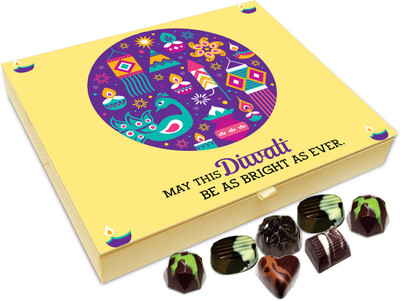 

Chocholik Diwali Gift - May This Diwali Be As Bright And Beautiful As Ever Chocolate Box - 20pc Truffles(240 g)