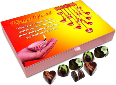 

Chocholik Diwali Gift - Wishing You A Bright And Healthy Deepawali Chocolate Box - 12pc Truffles(144 g)