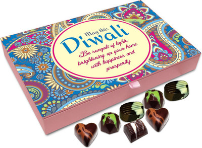

Chocholik Diwali Sweets - May Diwali Brighten Up Your Home Chocolate Box - 12pc Truffles(144 g)