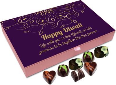 

Chocholik Diwali Sweets - May This Diwali Lit Your Life For Betterment Chocolate Box - 12pc Truffles(144 g)