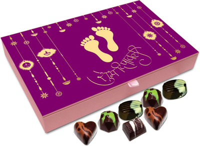 Chocholik Diwali Sweets - May Goddess Laxmi Bless You In Plenty This Diwali Chocolate Box - 12pc Truffles(144 g)