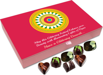 

Chocholik Diwali Gift - May The Glittering Diwali Festival Enhance Your Beauty Chocolate Box - 12pc Truffles(144 g)