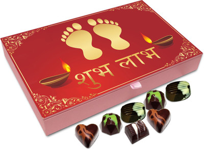 

Chocholik Diwali Sweets - Have A Peaceful And Prosperous Deepawali Chocolate Box - 12pc Truffles(144 g)