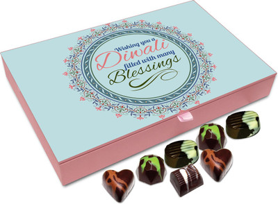 Chocholik Diwali Sweets - Wishing You A Deepawali Full Of Blessings Chocolate Box - 12pc Truffles(144 g)