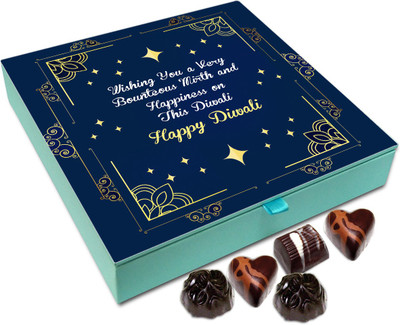 

Chocholik Diwali Sweets - Wishing You A Very Harmonious Diwali Chocolate Box - 9pc Truffles(108 g)