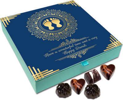 

Chocholik Diwali Sweets - Have A Wonderful Diwali Chocolate Box - 9pc Truffles(108 g)