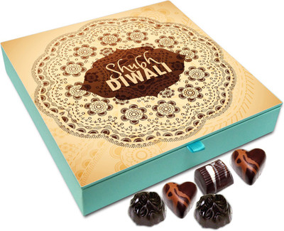 

Chocholik Diwali Sweets - Shubh Diwali To All My Close Friends Chocolate Box - 9pc Truffles(108 g)