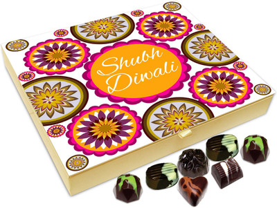 

Chocholik Diwali Sweets - Shubh Diwali To all My Family Members Chocolate Box - 20pc Truffles(240 g)