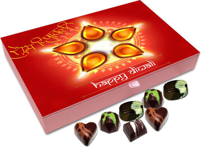 

Chocholik Diwali Sweets - Happy Diwali To All My Special Friends Chocolate Box - 12pc Truffles(144 g)