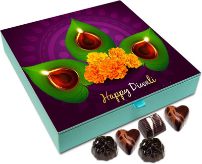 

Chocholik Diwali Gift - Have A Blessed And Safe Diwali Chocolate Box - 9pc Truffles(108 g)