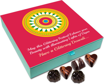 

Chocholik Diwali Gift - May The Glittering Diwali Festival Enhance Your Beauty Chocolate Box - 9pc Truffles(108 g)