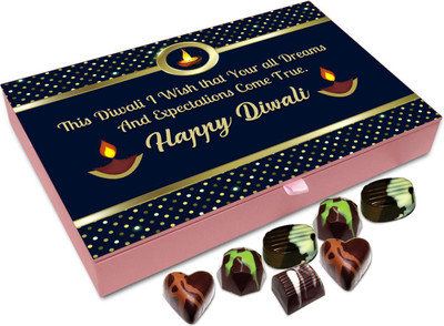 

Chocholik Diwali Gift - May All Your Expectations Come True This Diwali Chocolate Box - 12pc Truffles(144 g)