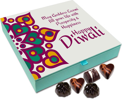 

Chocholik Diwali Gift - May Goddess Lakshmi Fill Your Life With Happiness This Diwali Chocolate Box - 9pc Truffles(108 g)
